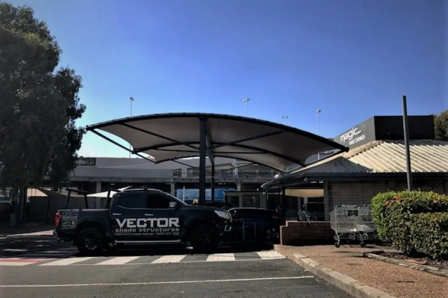 Shade sail installation by Vector Shade